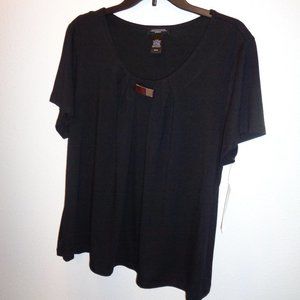 NOTATIONS Women's Black Top Size 2X NWT